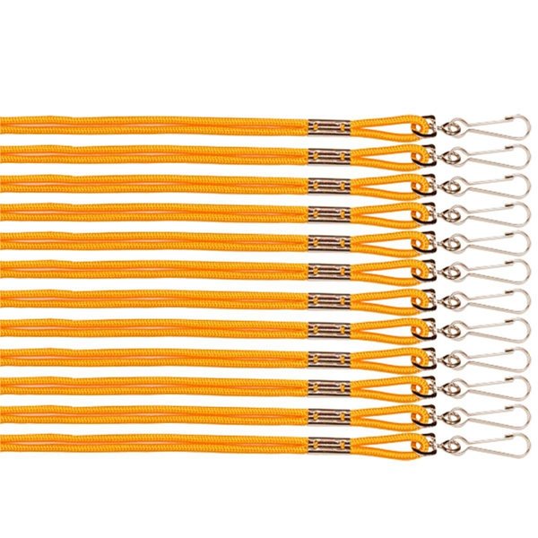Champion Sports 10 in. Heavy Nylon Lanyard&#44; Yellow - Pack of 12 125GD